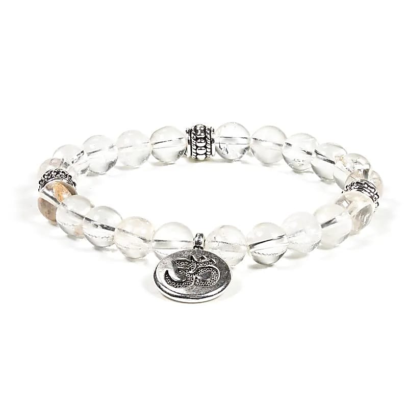 Bergkristall Armband mit OM