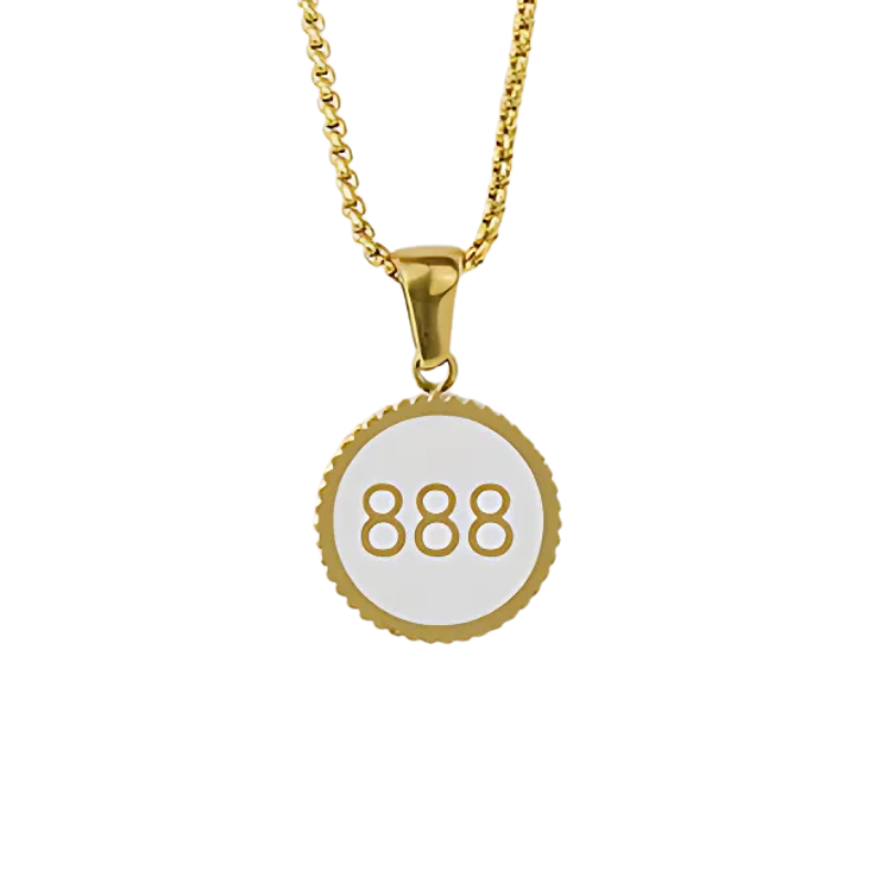 Traumfänger Engelsnummer 888 gold inkl. Kette