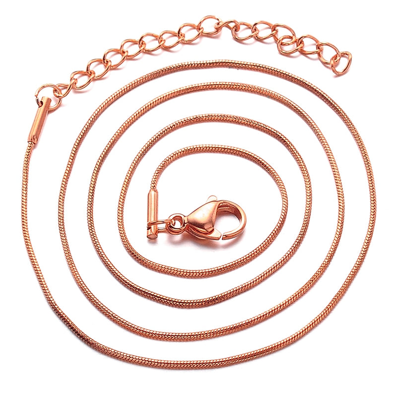 Edelstahl Schlangenkette roségold