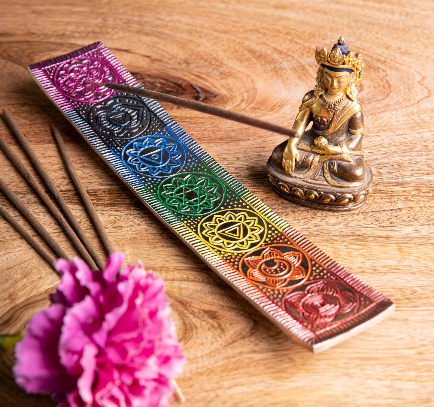 Chakra Räucherstäbchenhalter bunt
