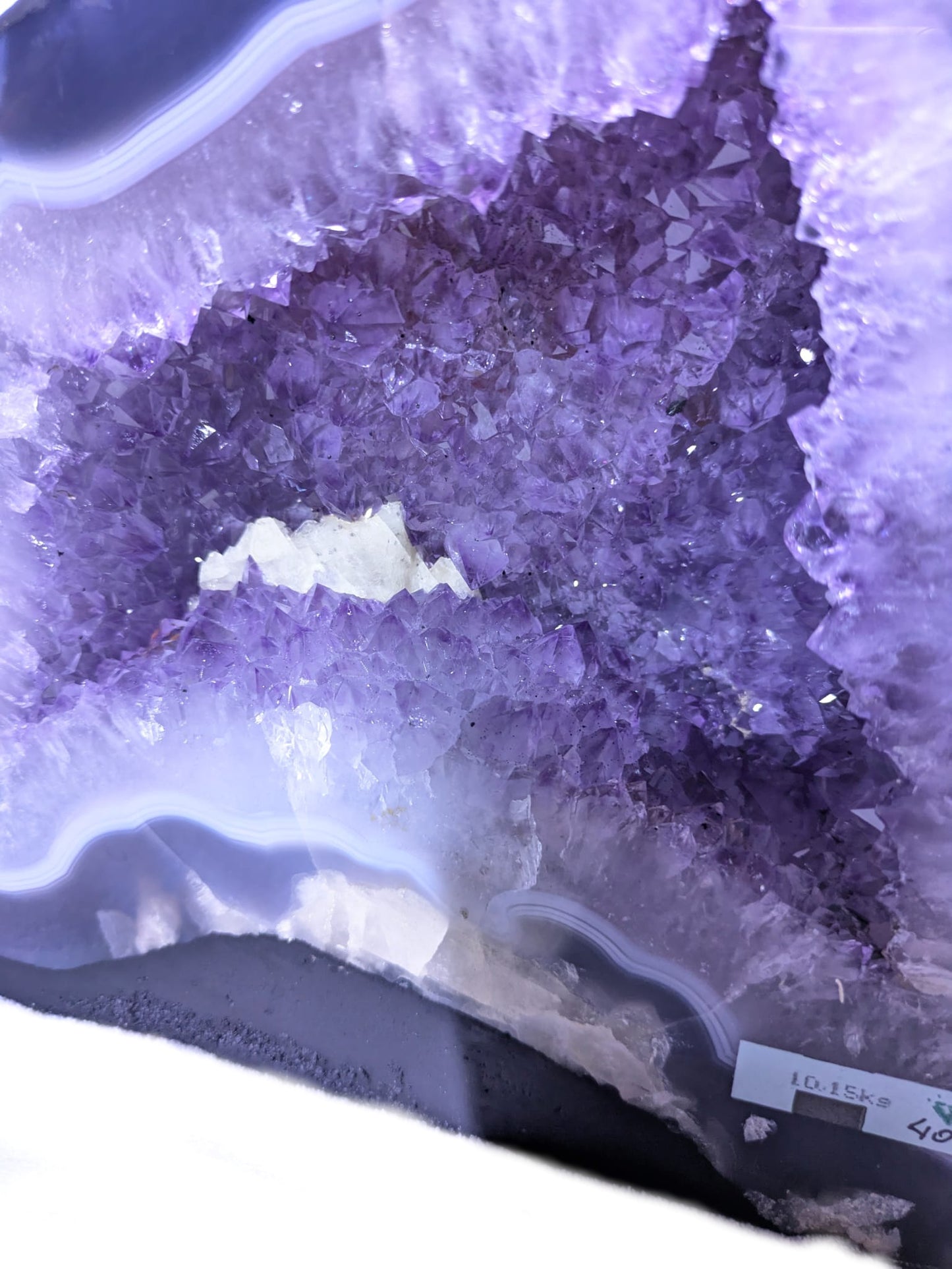 Amethystdruse mit Achatrand #407-GF