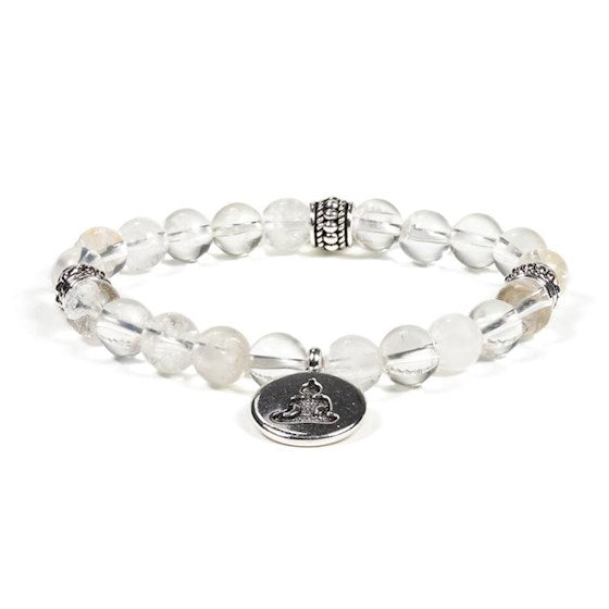 Bergkristall Armband mit Buddha