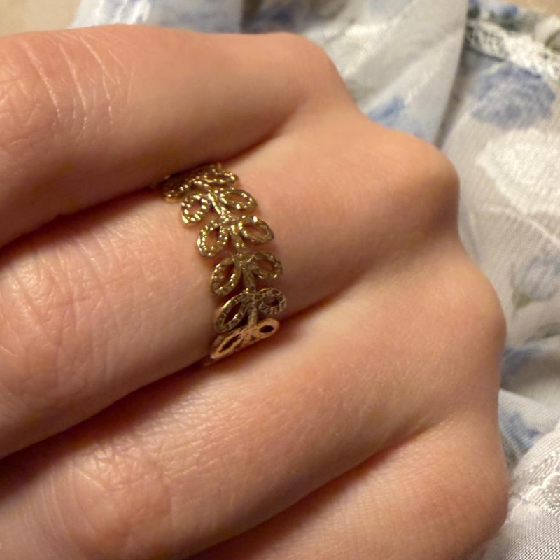 Blätterranke gold - Edelstahl-Ring