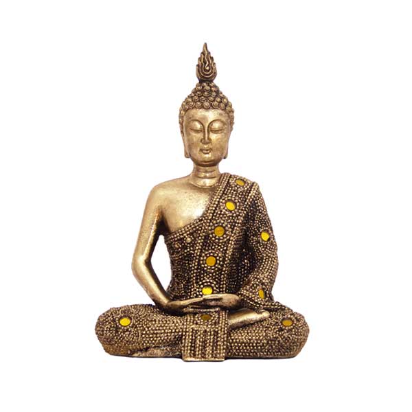 Buddha sitzend gold