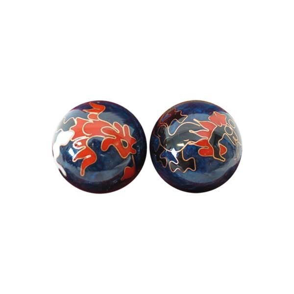 Qi Gong Kugeln Drache und Phönix blau
