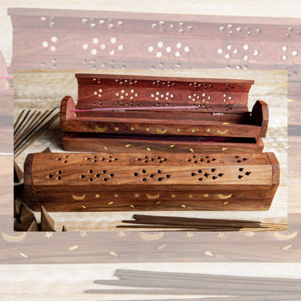 Holzbox mit Vorratsbehälter Mond