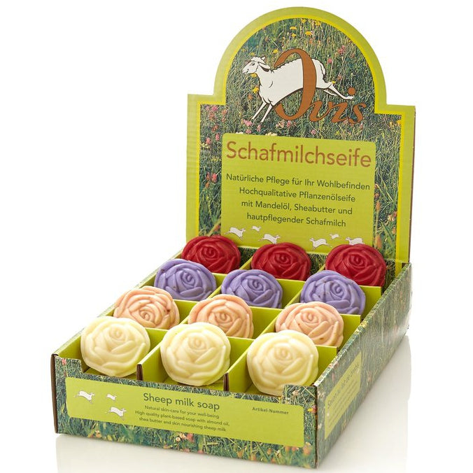 Schafmilchseife Granatapfel in Rosenform