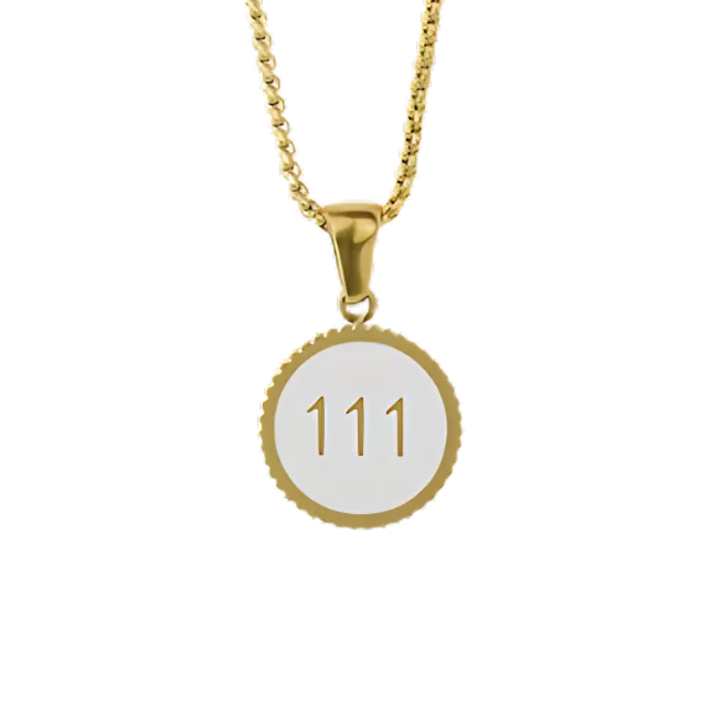 Traumfänger Engelsnummer 111 gold inkl. Kette