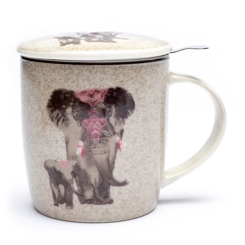 Kräuterteetasse Glückselefant inkl. Sieb