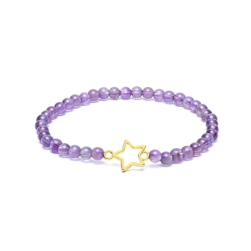 Kugelarmband Amethyst mit Stern