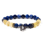 Lapislazuli-Rutilquarz Armband mit Ganesha