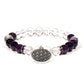 Amethyst-Bergkristall Armband mit Blume des Lebens