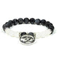 Labradorit-Friedensachat Armband mit OM
