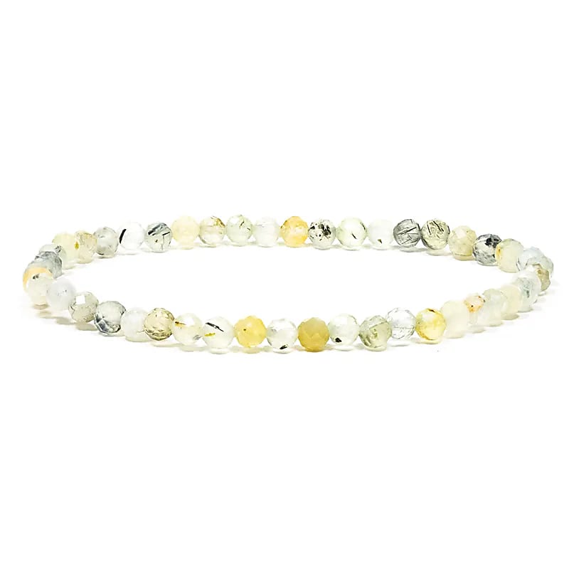 Kugelarmband facettierter Prehnit 4 mm