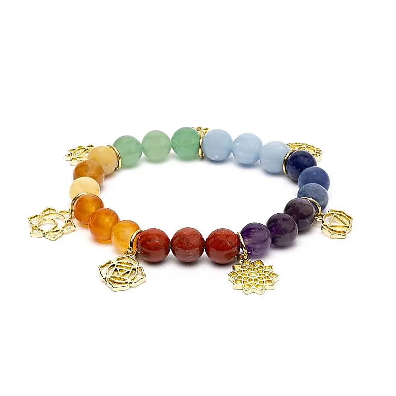 Chakra Kugelarmband mit Symbolen
