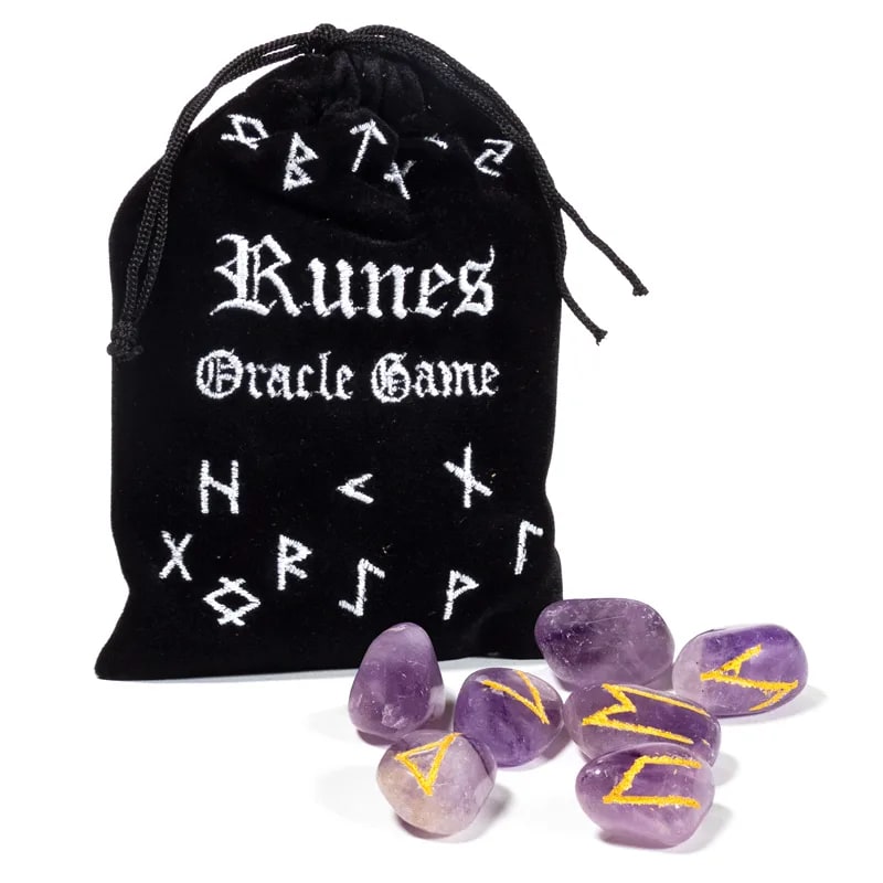Runen Orakelset aus Amethyst