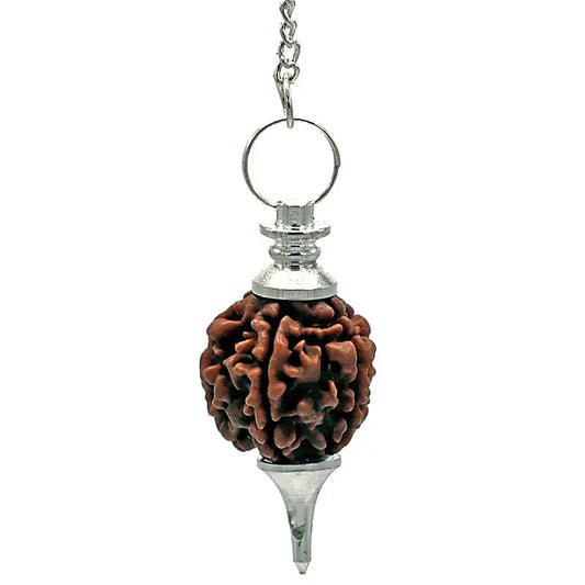Rudraksha Pendel silberfarbig