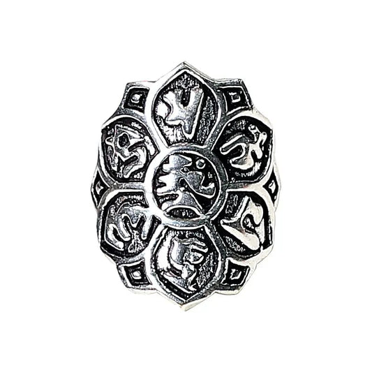 Lotus Ring Om Mani Padme Hum
