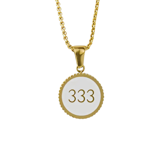 Traumfänger Engelsnummer 333 gold inkl. Kette