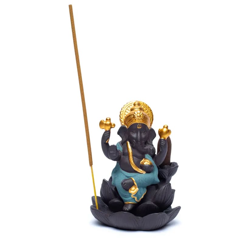 Ganesha auf Lotus - Backflow Kegelhalter
