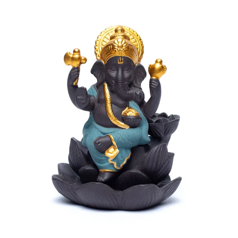 Ganesha auf Lotus - Backflow Kegelhalter