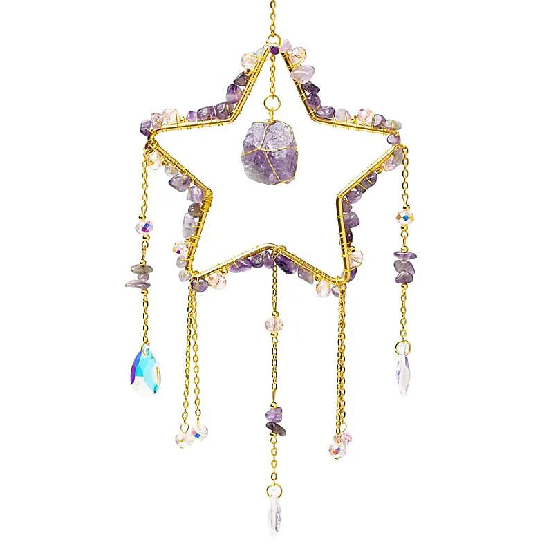 Stern mit Amethyst Suncatcher
