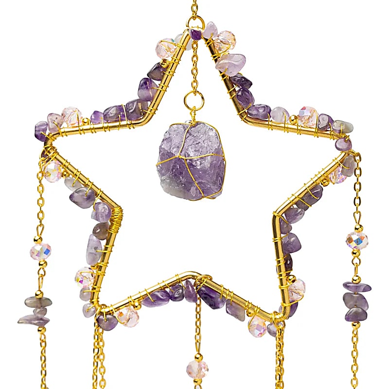 Stern mit Amethyst Suncatcher