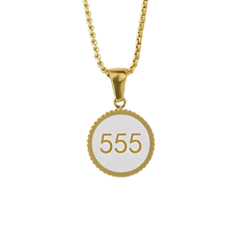 Traumfänger Engelsnummer 555 gold inkl. Kette