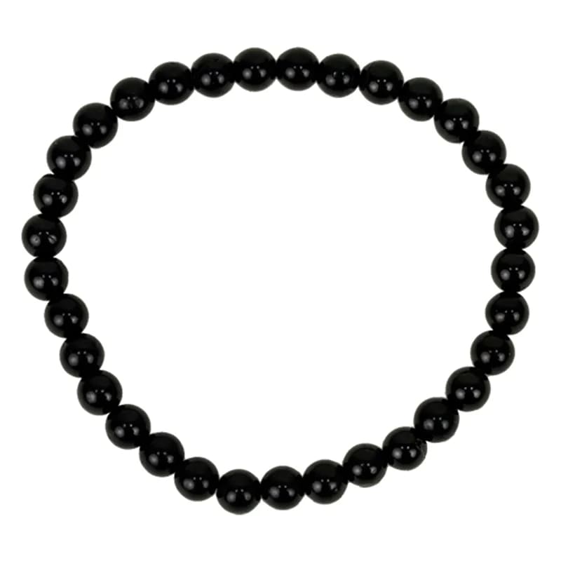 Kugelarmband Turmalin schwarz 5 mm