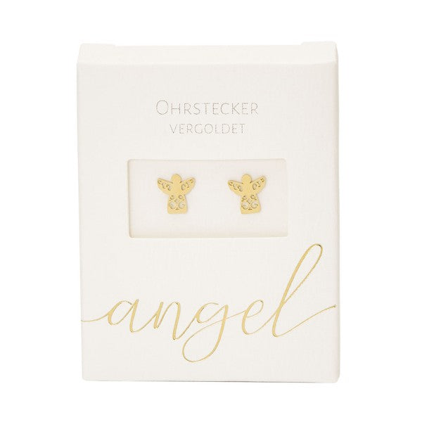Schutzengel - Ohrstecker gold