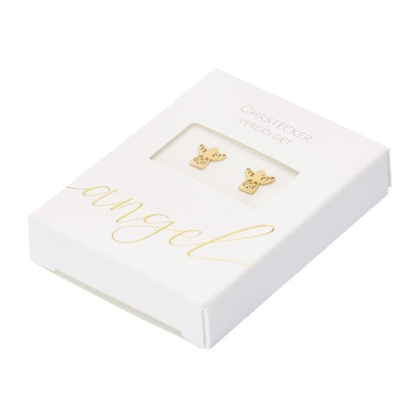 Schutzengel - Ohrstecker gold