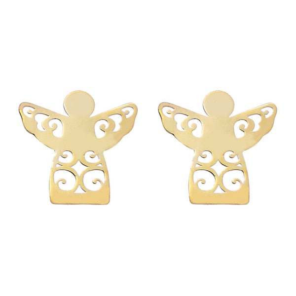 Schutzengel - Ohrstecker gold