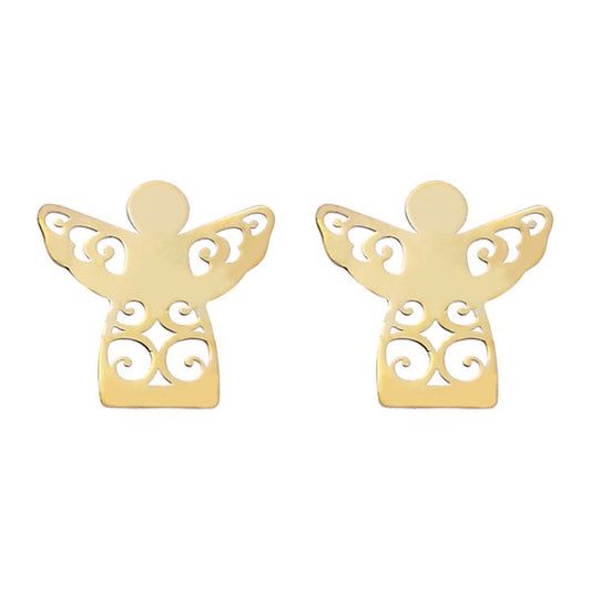Schutzengel - Ohrstecker gold