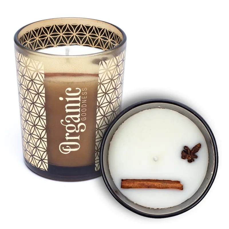 Organic Goodness Zitronengras & Gewürze - Duftkerze mit Räucherkräutern