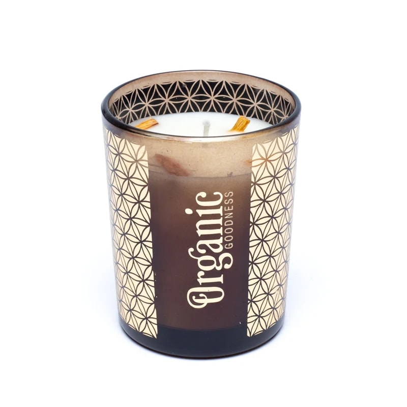 Organic Goodness Palo Santo & Zeder - Duftkerze mit Räucherkräutern