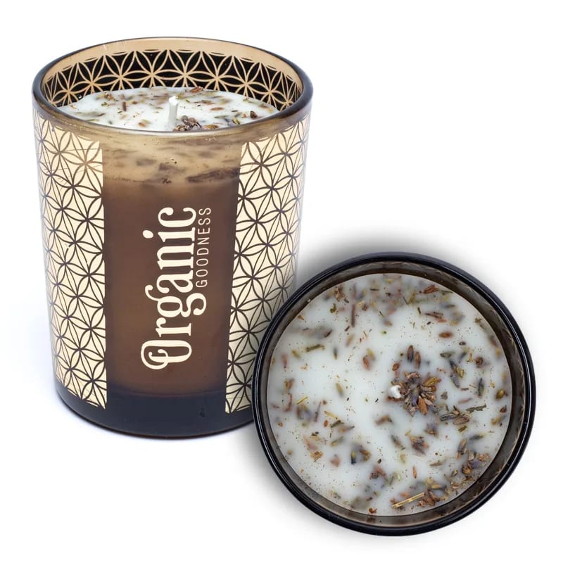 Organic Goodness Salbei & Lavendel - Duftkerze mit Räucherkräutern