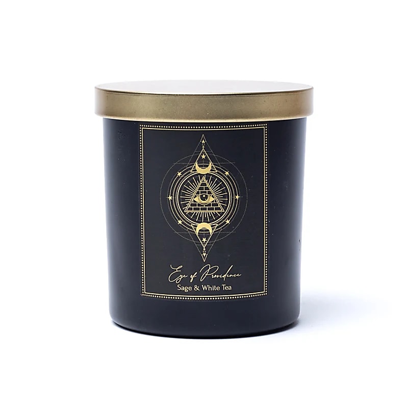 Eye of Providence - Edelsteinkerze im Glas