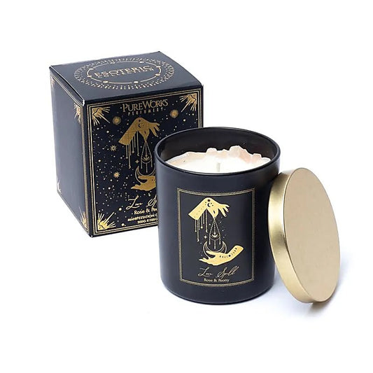 Love Spell - Edelsteinkerze im Glas