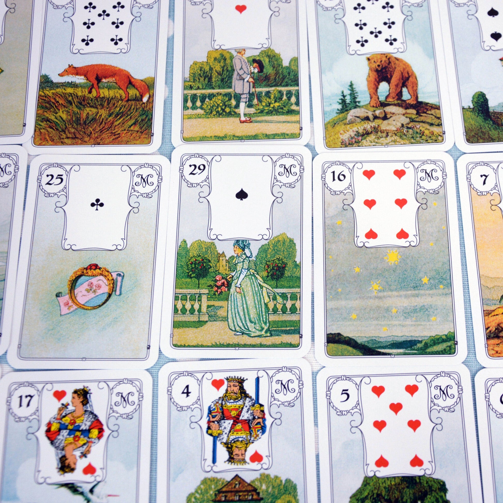 Lenormand Blaue Eule - Karten