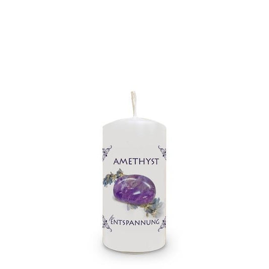 Amethyst Energiekerze mini