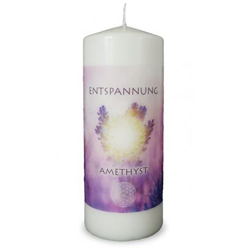 Amethyst Energiekerze groß