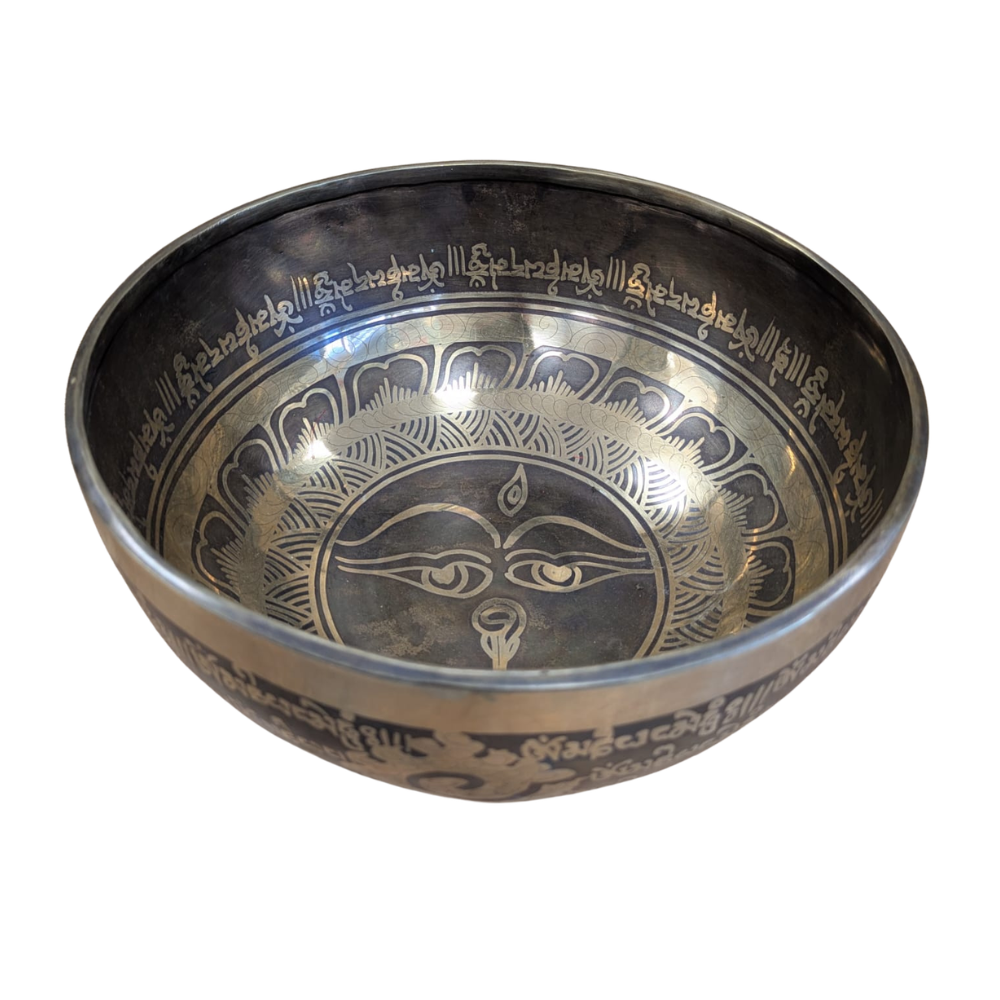 Handgravierte Klangschale Buddha´s Eyes 1308