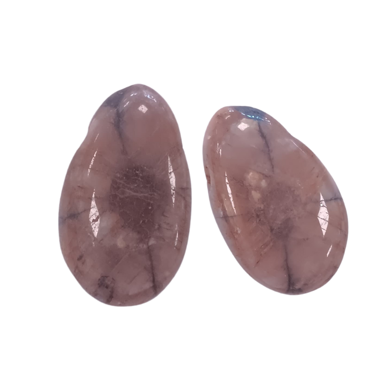 Chiastolith (Kreuzstein, Andalusit) gebohrt