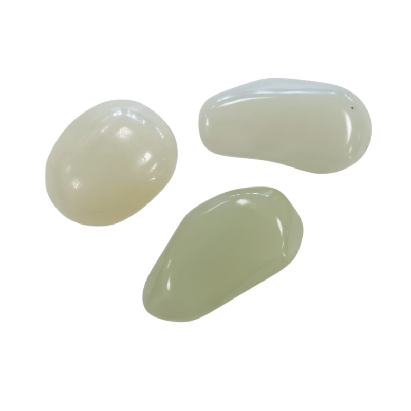 China Jade (Serpentin) Trommelstein