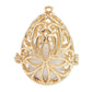 Tropfenförmiger Ornament-Anhänger goldfarben