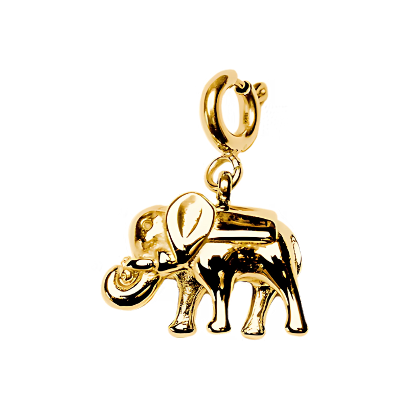 Elefant Glückscharm - vergoldet