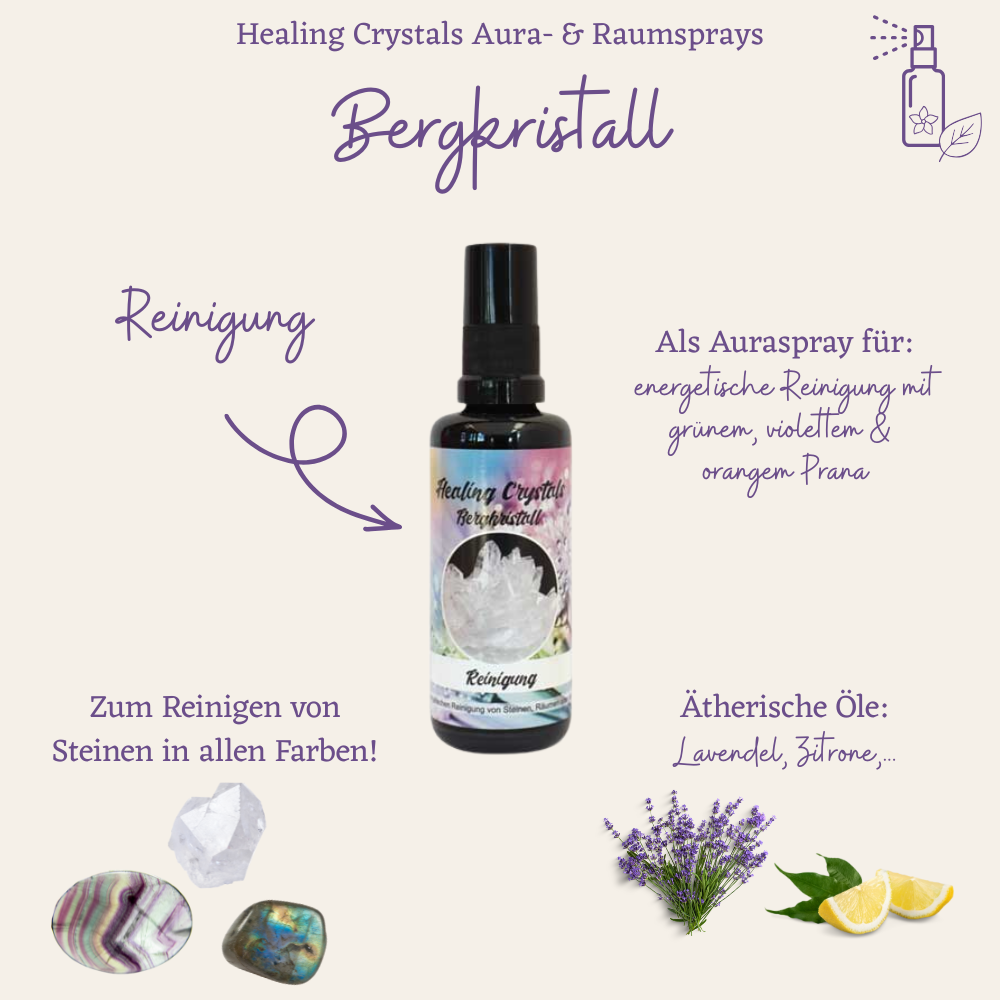 Healing Crystals Spray Bergkristall - Reinigung