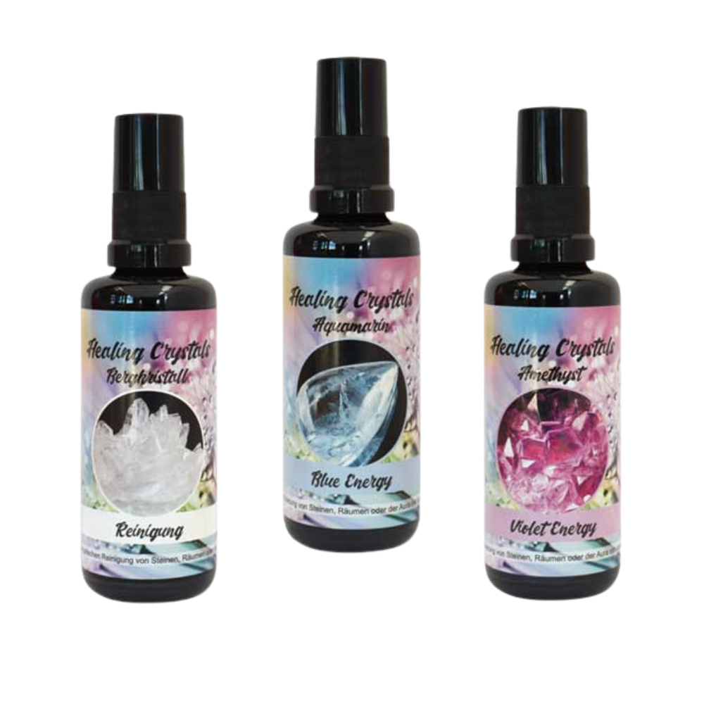 Das Ruhe-finden-Set - Healing Crystals Aura- & Raumsprays