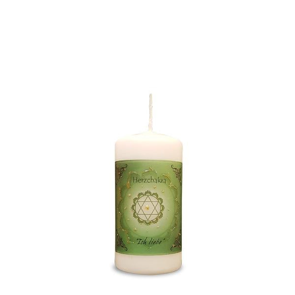 Herzchakra Energiekerze mini