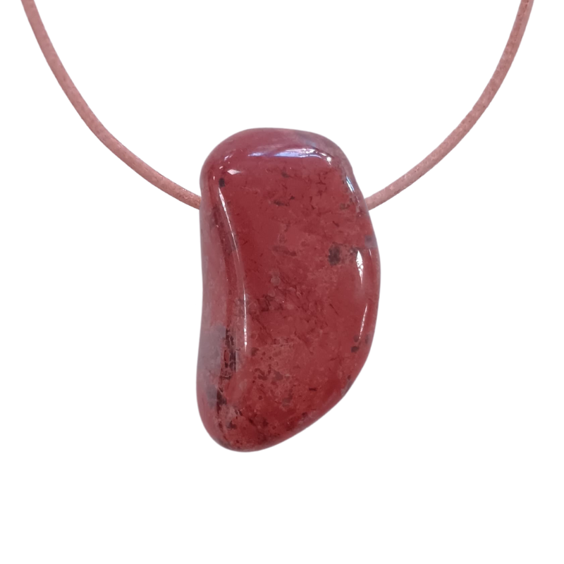 Jaspis Rot gebohrt